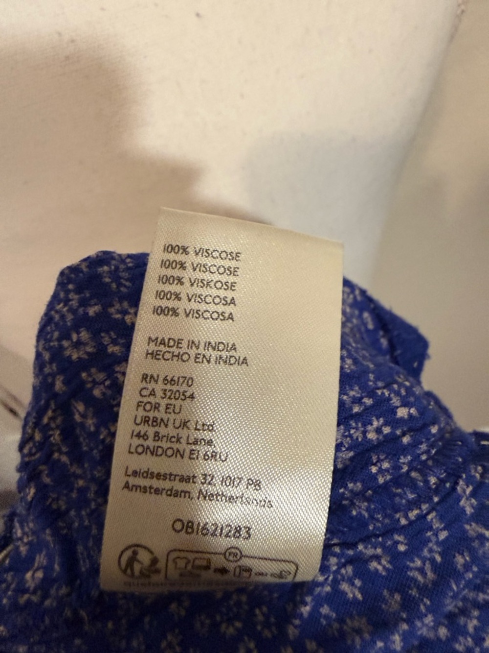 Free People Blue Floral Peplum Blouse (B2) - Picture 7 of 8